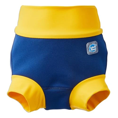 Offerta a tempo: Splash About Happy Nappy Duo Pannolino da Nuoto Riutilizzabile, Navy/Giallo, 0-3 Mesi - 61% da 27.00 € a 10.42 €