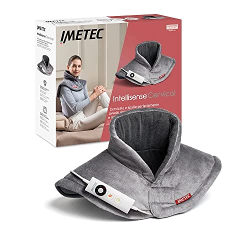 Begrenztes Angebot: Imetec Intellisense Cervical-Heizkissen für Hals und Schultern, Wärmekissen 47 x 52 cm, antiallergischer Stoff, 5 Temperaturen, Electro-Block-Sicherheitssystem, schnelles Erhitzen, maschinenwaschbar von 70.00 EUR auf 53.20 EUR (Rabatt 24%)