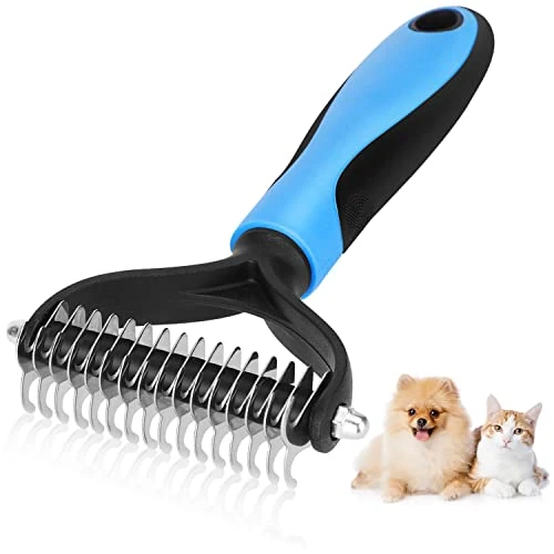 Limited offer: Nobleza Brush for Dogs Cats, Dog Knots Brush, Rake Comb for Dogs, Dogs Pelos Long and Short Professional Grooming Rake Animals Comb with 16 Teeth Double Sided from 10.19 EUR to 5.87 EUR (save 42%)