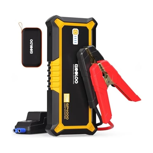 Zeitlich begrenztes Angebot: GOOLOO GP4000 4000A Starthilfe Powerbank für Alle Benziner & bis 10L Diesel | Supersafe Powerbank Starthilfe mit USB-Schnellladung, LED & Starthilfekabel, Tragbarer 12V Jump Starter für Autos, Motorräder von 99.99 € auf 79.99 