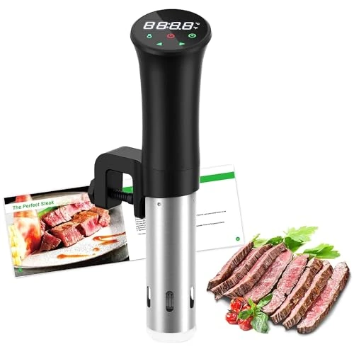 Sous Vide Cooker Sous Vide Precision Cooker Accurate Temperature and Time Control, Sous Vide Cookbook Included, (No Container Included)