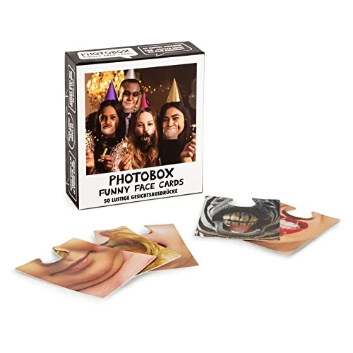 TRENDHAUS 955951 - Funny Face Karten, 50 lustige Fotobox- und Selfie-Requisiten, Accessoires für Party, Hochzeit, Geburtstag und Junggesellenabschied