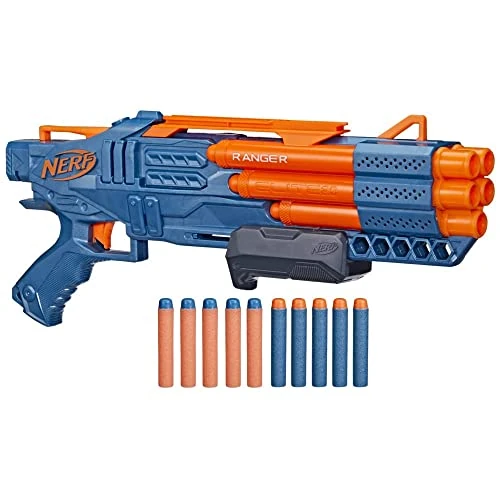 Oferta ograniczona: Nerf Elite 2.0 Ranger PD-5 Blaster, 5-beczkowy, 10 rzutek Nerf Elite, łatwe w użyciu, przechowywanie rzutek, pompka z 81.30 PLN na 81.30 PLN (zniżka 0%)
