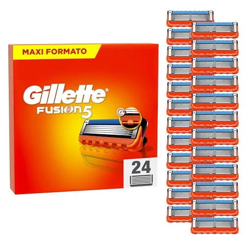 Oferta limitada: Gillette Fusion5 Pack de 24 Recambios Para Maquinillas De Afeitar, Cuchillas De Afeitar Con 5 Hojas, Banda De Gel Lubricante y Recortadora De Precisión de 76.08 EUR a 76.08 EUR (ahorro 0%)