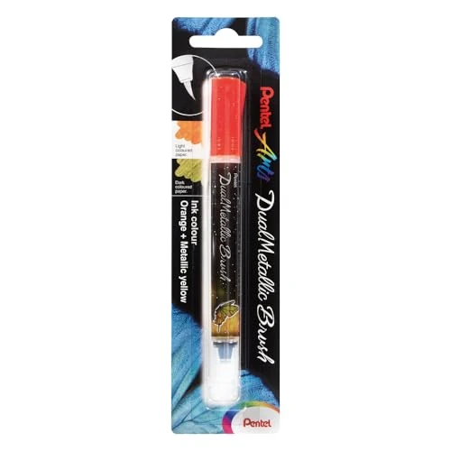 Limited offer: Pentel Arts DualMetallic Brush, Orange/Metallic Yellow from 9.90 EUR to 4.85 EUR (save 51%)