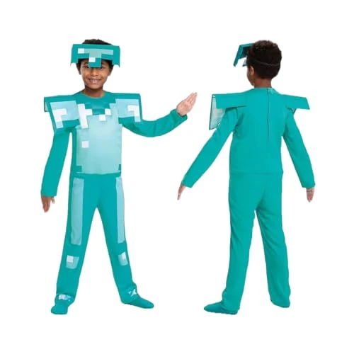 Offerta a tempo: DISGUISE Costume Minecraft Armatura Diamanti Bambino, Costume Videogiochi Bambini Taglia S - 0% da 24.99 € a 24.99 €
