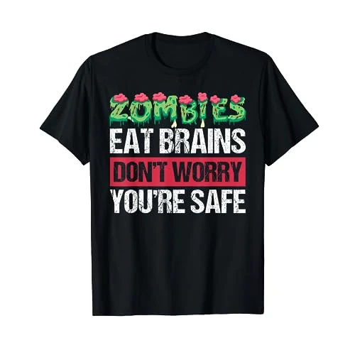 Offerta a tempo: Zombie mangiano cervelli per Halloween Maglietta - 15% da 19.49 € a 16.57 €
