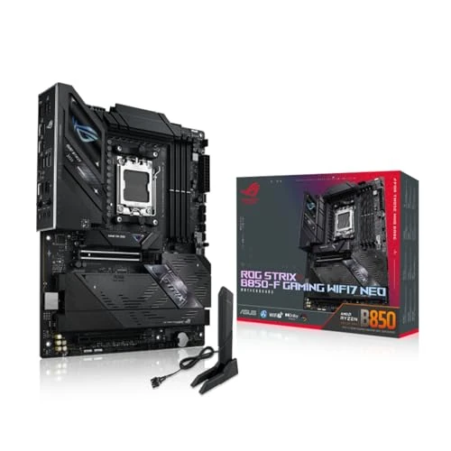 Offre limitée : Asus Rog Strix B850-F Gaming Wifi7 Neo - Motherboard - Atx - Socket Am5 - Amd B850 Chipsatz - UsB-C 3.2 Gen2, Usb 3.2 Gen 2, Usb 3.2 Gen 1, UsB-C 3.2 de 257.53 € à 241.99 € (6% de remise)