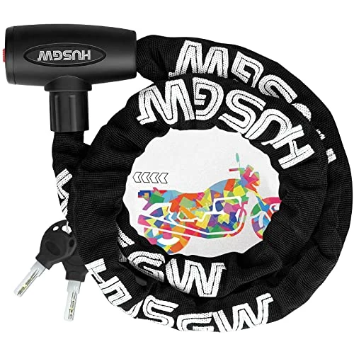 Chaîne Antivol Vélo,Cadenas à Vélo avec Cadenas à Clé,Cadenas de Chaîne pour Bicyclette, Moto, Scooter , Portes Portail Clôture - 120cm