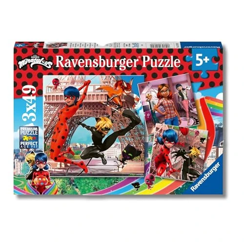 Offerta a tempo: Ravensburger - Miraculous, Puzzle Bambini 5+ Anni, Con 3 Puzzle Da 49 Pezzi - 0.00% da 13.80 € a 13.80 €