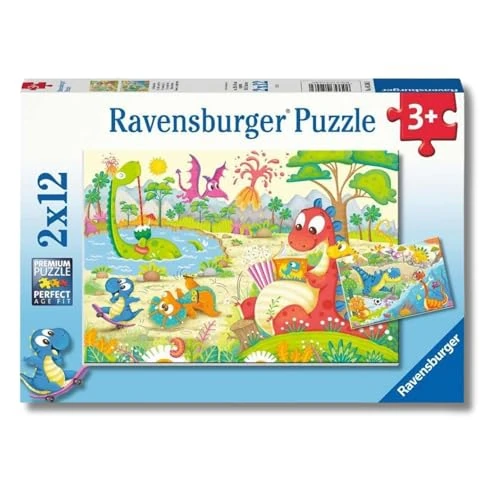 Limited-time offer: Ravensburger Children's Puzzle - Favourite Dinosaurs - 2 x 12 Pieces Puzzle for Children from 3 Years from 18.23 GBP to 18.23 GBP (save 0%)