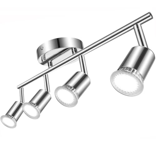 Offerta a tempo: Aigostar Faretti LED Soffitto Orientabili, Lampada da Soffitto Moderna GU10, 4 Luci Lampadario Camera da Letto Cucina Soggiorno 220V (Lampadine non incluse) - 0.00% da 31.99 € a 31.99 €