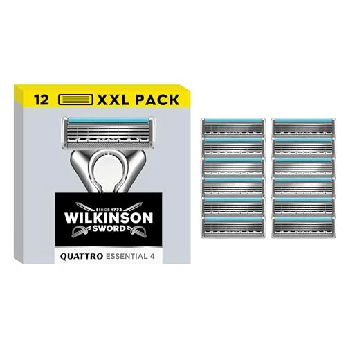 Wilkinson Sword Quattro Essential 12 Rasierklingen, briefkastenfähig