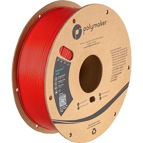Offerta a tempo: Polymaker PolyLite ASA rosso - 1.75mm - 1kg - 0.00% da 37.99 € a 37.99 €