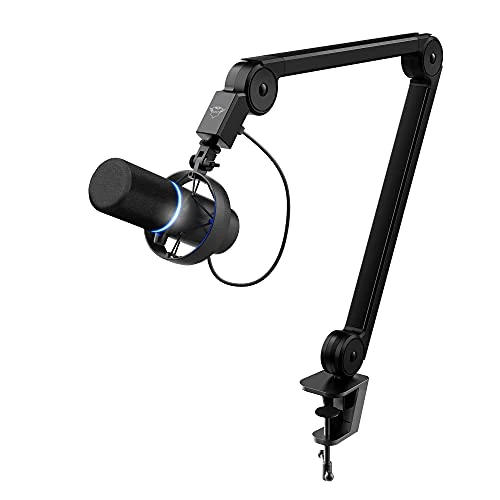 Offre limitée : Trust Gaming GXT 255+ Onyx Bras Micro Professionnel Cardioïde, Filtre Anti-Pop - Microphone USB LED pour Podcast - Perche Micro Articulé pour Stream, Youtubeur Streaming Gamer – Noir de 119.99 € à 112.99 € (6% de remise)