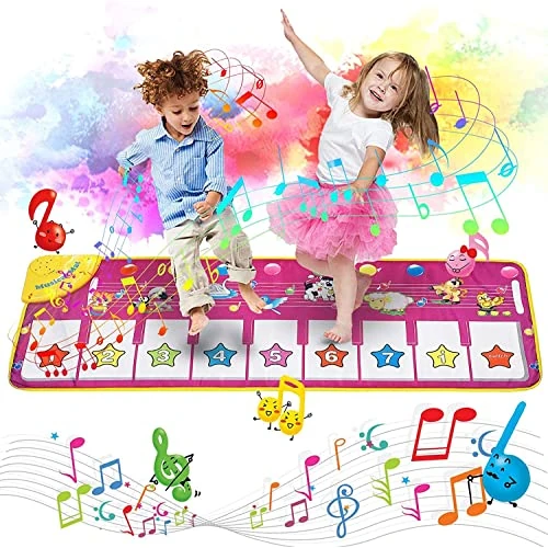 Mozooson Speelgoed vanaf 1 jaar, kindercadeaus voor meisjes, muziekmat, speelgoed voor baby's, kinderspeelgoed voor verjaardag, peuters, pianomat als orster, kerstcadeau