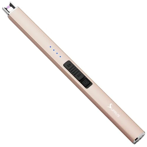 Offerta a tempo: SUPRUS Accendino elettrico ad arco elettrico, antivento, senza fiamma, USB, ricaricabile, con serratura di sicurezza per candele, barbecue, campeggio - 0.00% da 9.99 € a 9.99 €