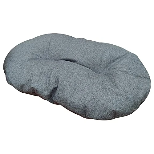 Croci Hydro - Cuscino per cane Ovale, Impermeabile Idrorepellente, Tessuto Lavabile facile da pulire, Blu, 61x40 cm