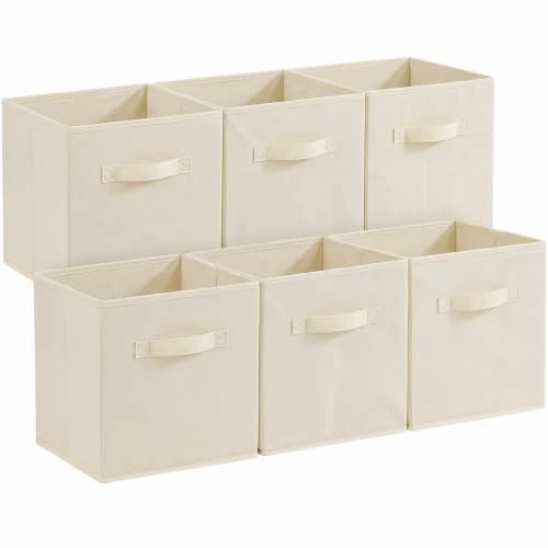 Oferta limitada: Lifewit Cajas Almacenaje Tela 26.5x26.5x28cm, Beige, Juego de 6 de 16.99 € a 16.14 € (ahorro 5%)