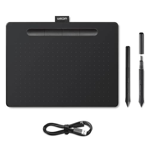 Tijdelijke aanbieding: Wacom Intuos Medium Pen dienblad - mobiel tekentablet (voor schilderen en voor fotobewerking met drukgevoelige 4K pen & 1 softwaredownload) zwart - ideaal voor kantoor thuis en e-learning van 85.10 EUR naar 85.10 EUR (korting 0%)