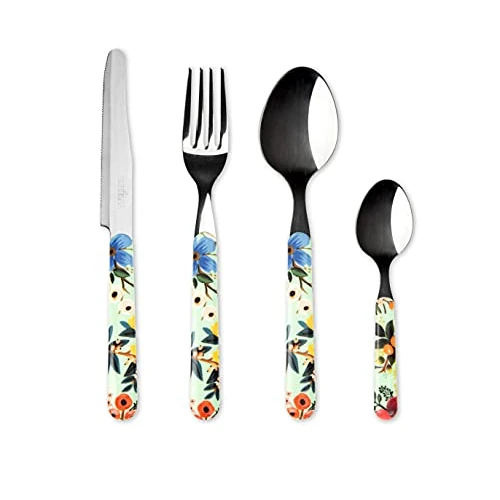 Offerta a tempo: Excelsa Fiori Frida Servizio 24 Posate Per 6 Persone, Acciaio Inox 18/0, Manico Colorato - 0.00% da 44.75 € a 44.75 €
