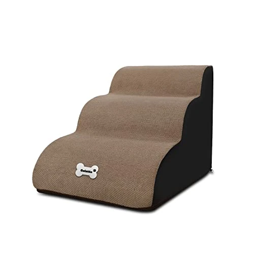 Oferta limitada: Galatée Escaleras para Mascotas, Rampa para Mascotas Extraíble y Lavable, Escalones para Perros De Espuma De Alta Densidad 3 Niveles Escalera para Subir Mascotas（Bronceado Claro） de 51.99 € a 49.39 € (ahorro 5%)
