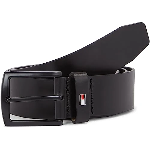 Offerta a tempo: Tommy Hilfiger Uomo Cintura Denton Matte 3.5 Cintura in Pelle, Nero (Black), 95 cm - 42% da 49.90 € a 28.99 €