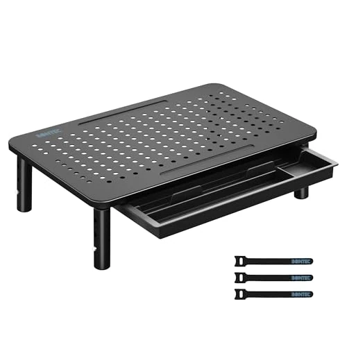 Oferta limitada: BONTEC Soporte para Monitor con Cajón, Elevador Monitor Escritorio de Tres Niveles de Alturas Ajustable con Plataforma de Malla para Computadora Portátil, iMac, Impresora, Capacidad hasta 20 kg de 16.99 € a 16.99 € (ahorro 0.00%)