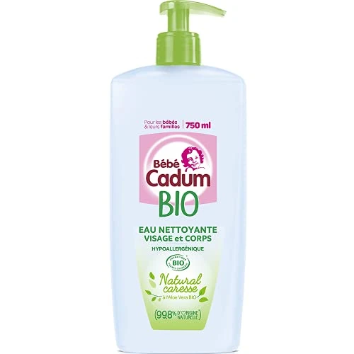 Limitiertes Angebot: Cadum Natural Caresse Reinigungswasser, hypoallergen, Bio-zertifiziert, für Babys, 750 ml von 8.53 EUR auf 8.53 EUR (Spare 0%)