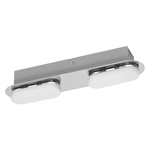 LEDVANCE Smart LED bathroom light chrome, 15W, 1400LM, 3000-6500K, 30cm, IP44, Orbis Duplo wall light, luz de baño con tecnología wifi, regulable, controlable vía app y asistente de voz