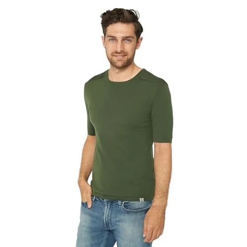 Offerta a tempo: DANISH ENDURANCE Maglietta Termica Uomo Lana Merino, Maglia Termica Manica Corta, per Escursionismo e Sci, Verde, XXXL - 51% da 56.95 € a 27.75 €