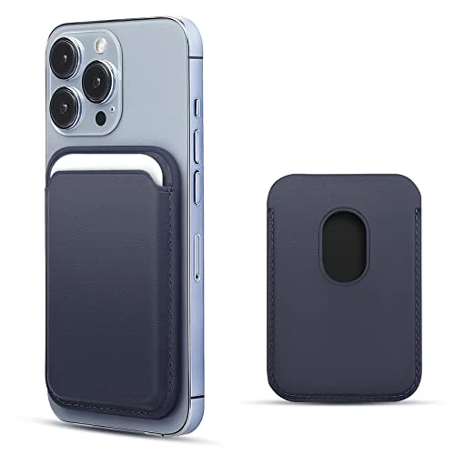 Oferta ograniczona: WALLFID Skórzany portfel z MagSafe, kompatybilny z iPhone 12/13 Mini/Pro/Max, etui na karty RFID z magnesem MagSafe (niebieski bałtycki) z 82.18 EUR na 82.18 EUR (znizka 0%)