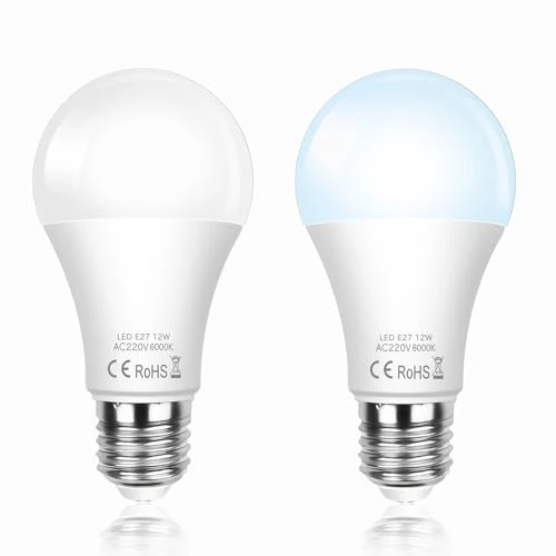 Offre limitée : SCNNC Ampoule Capteur Crépusculaire E27 LED 12W 220V A60, 1200LM Blanc Froid 6000K, Remplace 100-120W, Auto On/Off Ampoule Détecteur Crépusculaire E27 pour Corridor Jardin Patio Véranda, Lot de 2 de 16.99 € à 15.99 € (6% de remise)