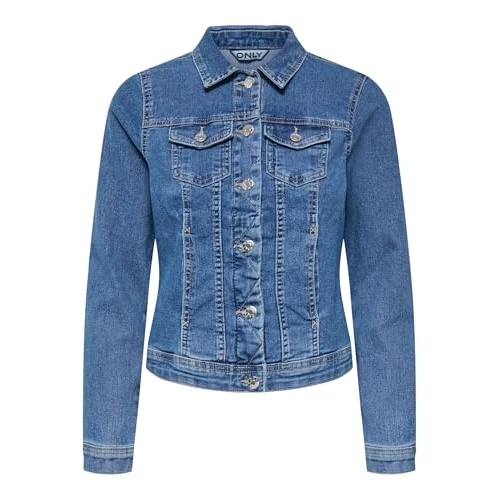 ONLY Women's ONLWONDER Life DNM Jacket, Medium Blue Denim, XS