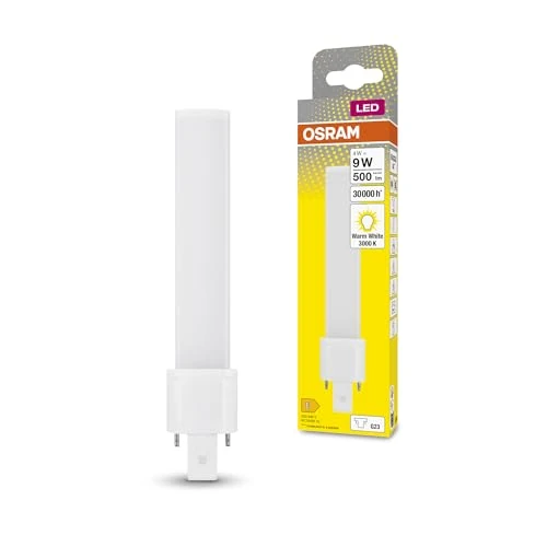 Limited offer: OSRAM DULUX S9 LED lamp for G23 base, 4 watt, 500 lumen, warm white (3000K), replacement for conventional 9W Dulux lamp from 5.05 EUR to 4.25 EUR (save 16%)