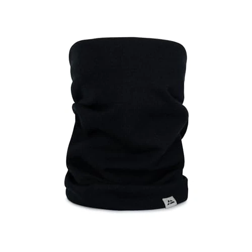 DANISH ENDURANCE Merino Multifunktionstuch, Winter Schlauchschal, Loop Schal, Stirnband oder Nackewärmer,Atmungsaktiv&Warm, Unisex, für Damen & Herren, Schwarz, Einheitsgröße