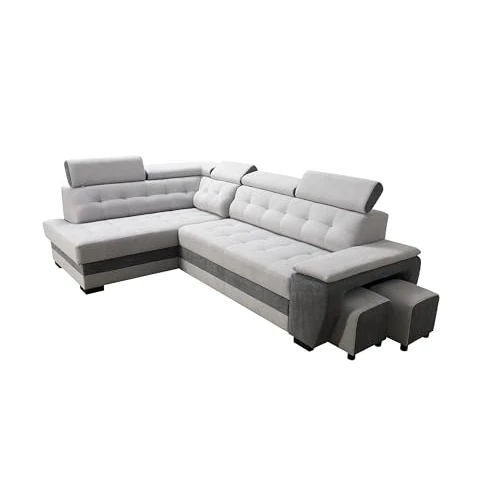 Zeitlich begrenztes Angebot: Robin Inspire Grand Ecksofa mit Schlaffunktion Silber-Anthrazit Links von 1390.00 € auf 1390.00 € (0.00% Rabatt)