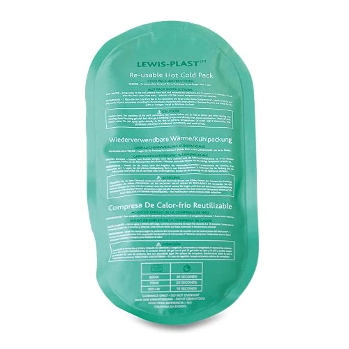 Lewis-Plast Premium warm en koud herbruikbare gelpack kompressomslag (zonder hoes) - ijswarmtepakketten voor knie-, rug-, schouder-, enkel- en nekletsel.