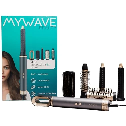 My Wave - 6-in-1 Stylingbürste mit Coanda-Technologie und BLDC-Motor 1500 W | 2 Geschwindigkeiten + 3 Heizeinstellungen | inklusive 6 Aufsätzen | Ionic Antifrizz