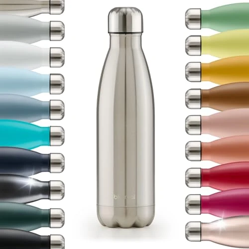 Offerta a tempo: Blumtal® Borraccia termica acciaio inox Charles - borraccia termica 500 ml senza BPA - bottiglia termica a prova di perdite - borraccia 500 ml a doppia parete - in argento - 15% da 9.99 € a 8.49 €