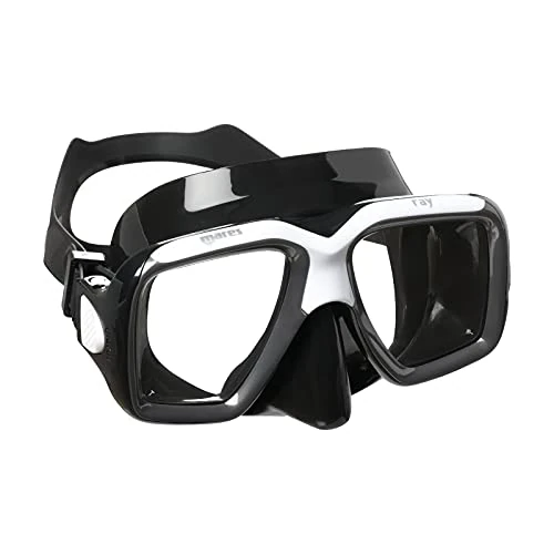 Offerta a tempo: Mares Ray - Maschera subacquea per adulti con doppia lente temperata, faciale in silicone, micro-frame e fibbie a sgancio rapido - 0.00% da 30.33 € a 30.33 €