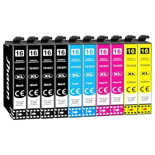 Offerta a tempo: Jhaan Cartucce 16XL Multipack Compatibile con Epson 16 XL WF 2510 WF 2630 - 0.00% da 14.99 € a 14.99 €