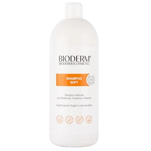Bioderm Shampoo Soft - Shampoo für Empfindliche Kopfhaut, für Tägliche Haarwäsche | Schuppen-, Dermatitis- und Psoriasis Behandlung | Lindert Juckreiz und Stellt den pH-Wert der Kopfhaut Wieder her