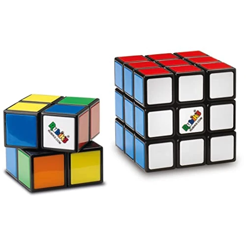 Rubik's Advanced Cube Set 3 x 3 + 2 x 2 Puzzle Game – Pack of 2 and 3 x 3 Cubes Original Colour Matching – 6064009 – Children's Toy Age 8 and Above