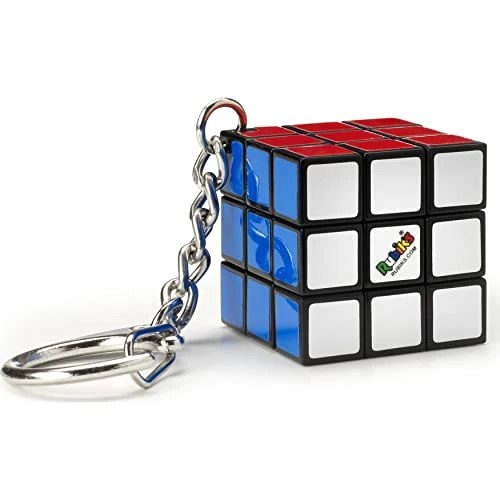 Rubik's, Spin Master, Il Cubo 3x3 Originale, Edizione in Miniatura. Accessorio Portachiavi con cubo 3x3 funzionante, per Bambini dagli 8+, Rompicapo Professionale a Combinazione di Colori