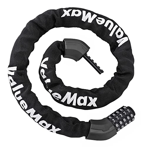 Oferta limitada: ValueMax Candado de Bicicleta con 5 Dígitos, Cerradura de Bloqueo Alta Seguridad, Sistema de Combinación de 8mm*1m, Cable Antirrobo, para Moto Bicicleta, Negro de 15.99 € a 15.99 € (ahorro 0.00%)