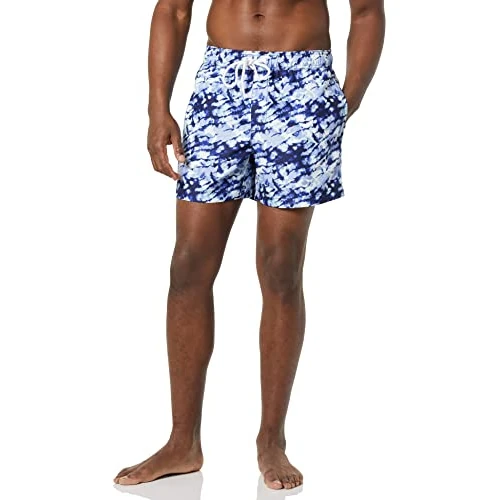 Oferta limitada: Amazon Essentials Bañador con Forro de Malla, Bolsillos y Cierre con Cordón Hombre, Azul Marino Teñido Anudado, M de 15.60 € a 14.89 € (ahorro 5%)