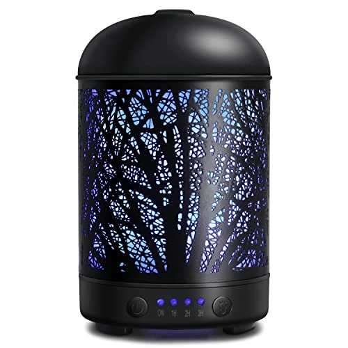 Begrenztes Angebot: SALKING Aroma Diffuser, 100 ML Ultraschall Oil Düfte Aromatherapie Diffusor, Wald Metall Diffusor für ätherische Öle, 7 LED Licht Raumbefeuchter Elektrisch Duftlampe für Babies Kinder Haus Yoga Büro von 24.99 EUR auf 24.99 EUR (Rabatt 0%)