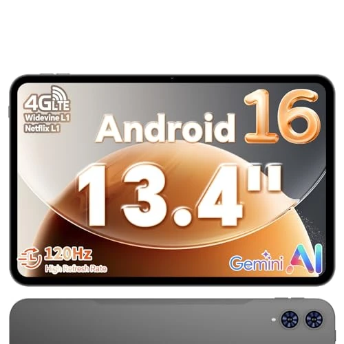 Oferta limitada: TECLAST T65 Tablet 13.4" Android 16, 120Hz Tablet, 4G LTE,Octa-Core,128GB de 179.99 € a 169.09 € (ahorro 6%)
