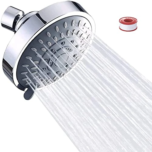 Oferta limitada: JINYOMFLY Cabezal de Ducha Lluvia, Redondo Cabezal de Ducha Fijo, Alcachofa de Ducha Alta Presión, Cabeza de Ducha Anticalcárea, Alcachofa Ducha Ahorro de Agua, 5 Modos de Spray, Universal G1/2 Ajuste de 18.99 € a 18.99 € (ahorro 0.00%)